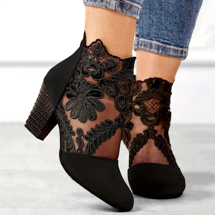 Charlotte | Women's White Heels - Image 3