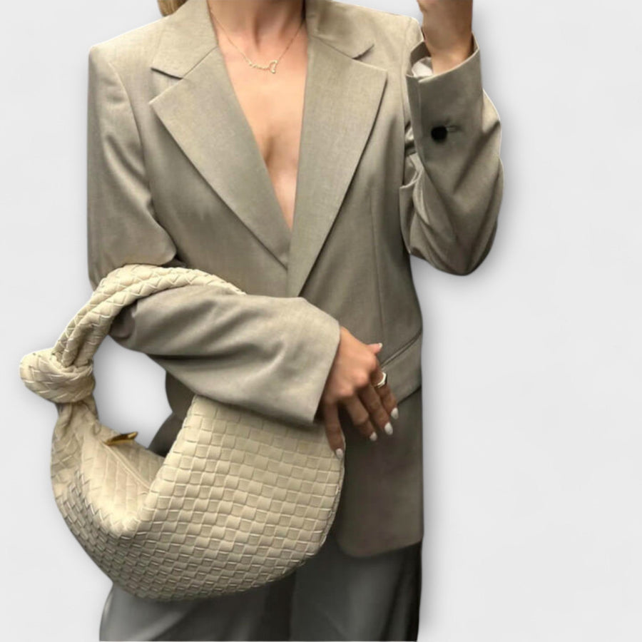 Women's Large Woven Handbag – Knot Detail