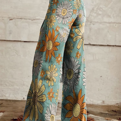 Eleanor | Wide Leg Jeans with Bold Floral Print for Women - Image 2