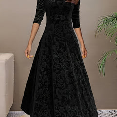 Bethany | Women’s Graceful Floral Design Midi Dress - Image 5