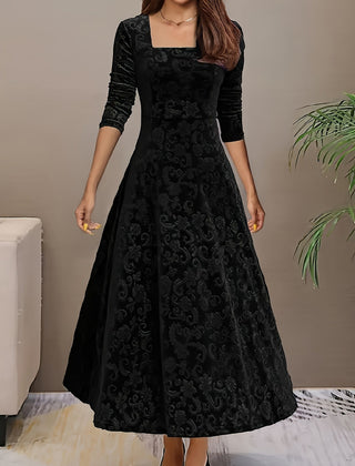 Bethany | Women’s Graceful Floral Design Midi Dress - Image 5