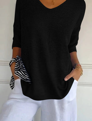 Ella | Women’s Comfy Casual V-Neck Pullover Top - Image 4