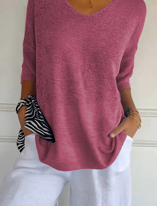 Ella | Women’s Comfy Casual V-Neck Pullover Top - Image 5
