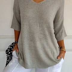 Ella | Women’s Comfy Casual V-Neck Pullover Top - Image 7