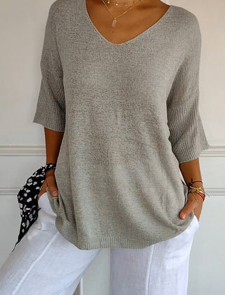 Ella | Women’s Comfy Casual V-Neck Pullover Top - Image 7