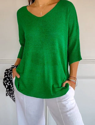 Ella | Women’s Comfy Casual V-Neck Pullover Top - Image 8