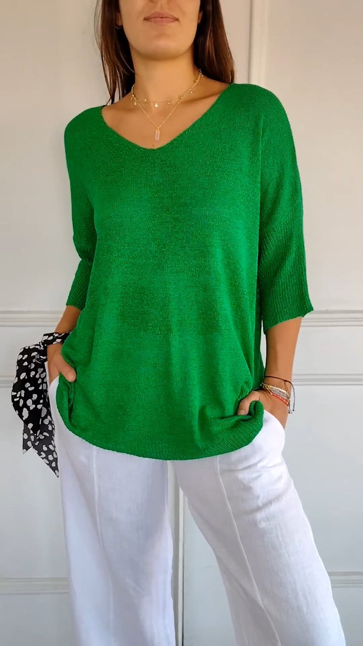 Ella | Women’s Comfy Casual V-Neck Pullover Top - Image 8