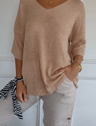 Ella | Women’s Comfy Casual V-Neck Pullover Top - Image 9