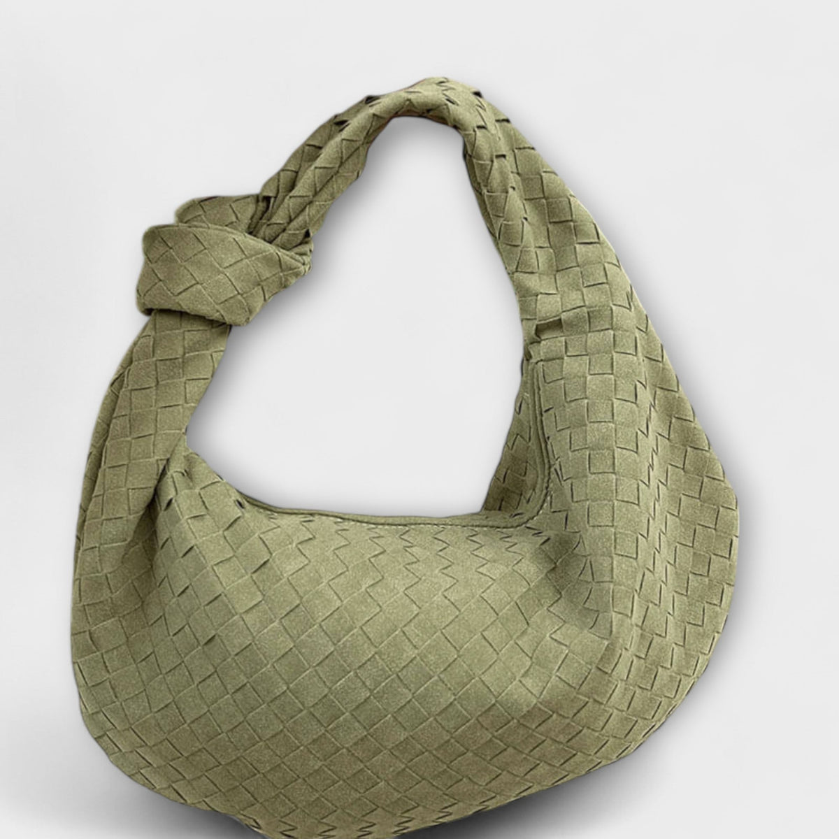 Women's Large Woven Handbag – Knot Detail