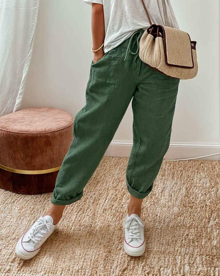 Lina | Linen Wide-Leg Pants - Image 4