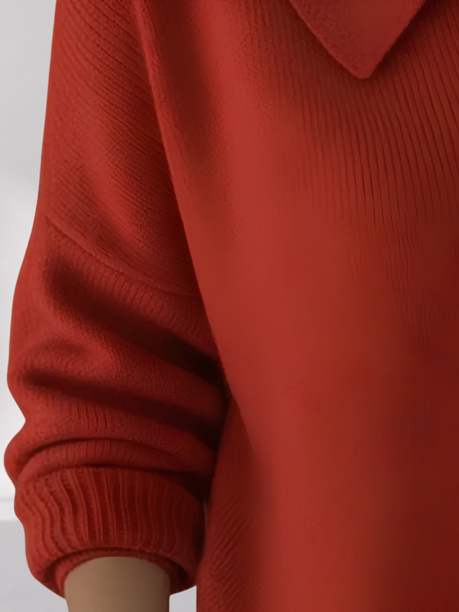 Women's Collared Button-Up Knit Cardigan – Relaxed Fit