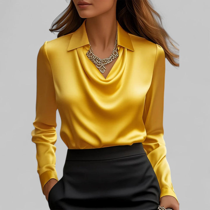 Scarlett | Women’s Elegant Long Sleeve Satin Blouse - Image 7