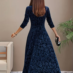 Bethany | Women’s Graceful Floral Design Midi Dress - Image 8