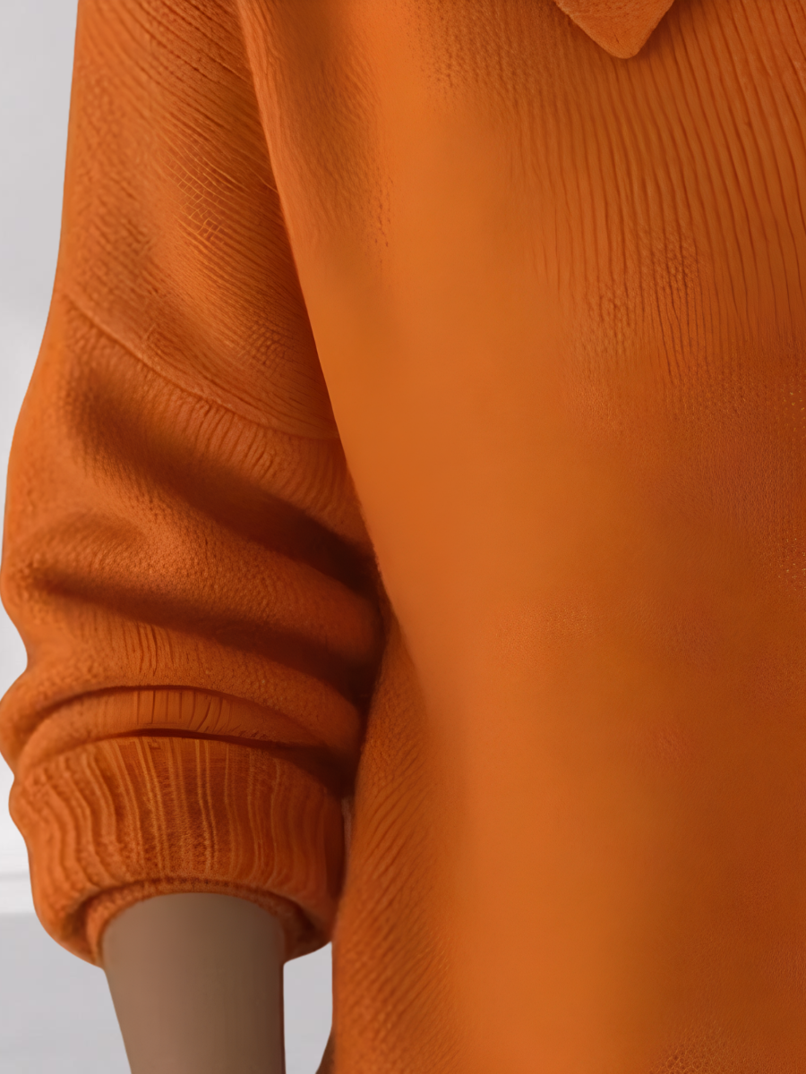 Women's Collared Button-Up Knit Cardigan – Relaxed Fit