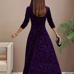 Bethany | Women’s Graceful Floral Design Midi Dress - Image 7