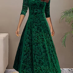 Bethany | Women’s Graceful Floral Design Midi Dress - Image 6