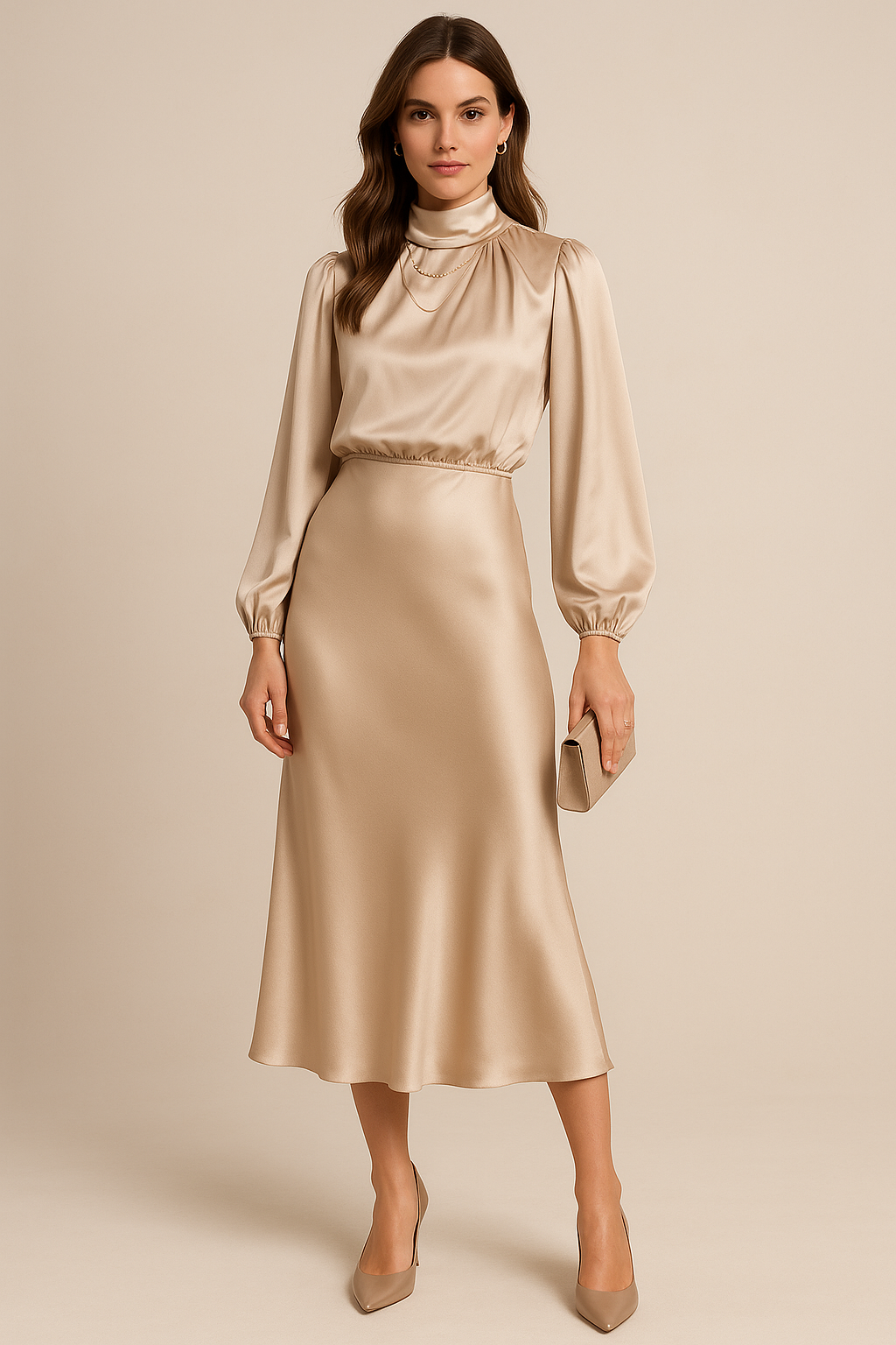 Kriz | High Waist Midi Dress - Image 1