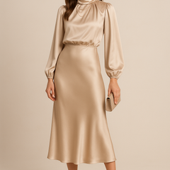 Kriz | High Waist Midi Dress - Image 19