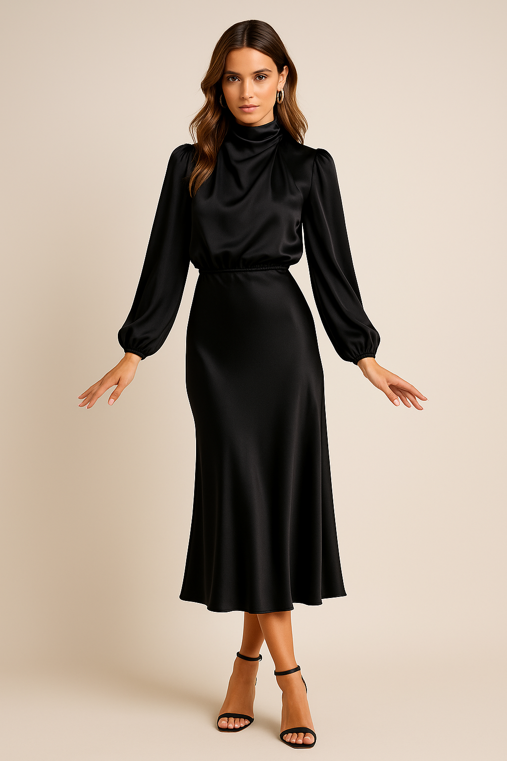 Kriz | High Waist Midi Dress - Image 3