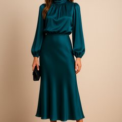 Kriz | High Waist Midi Dress - Image 24