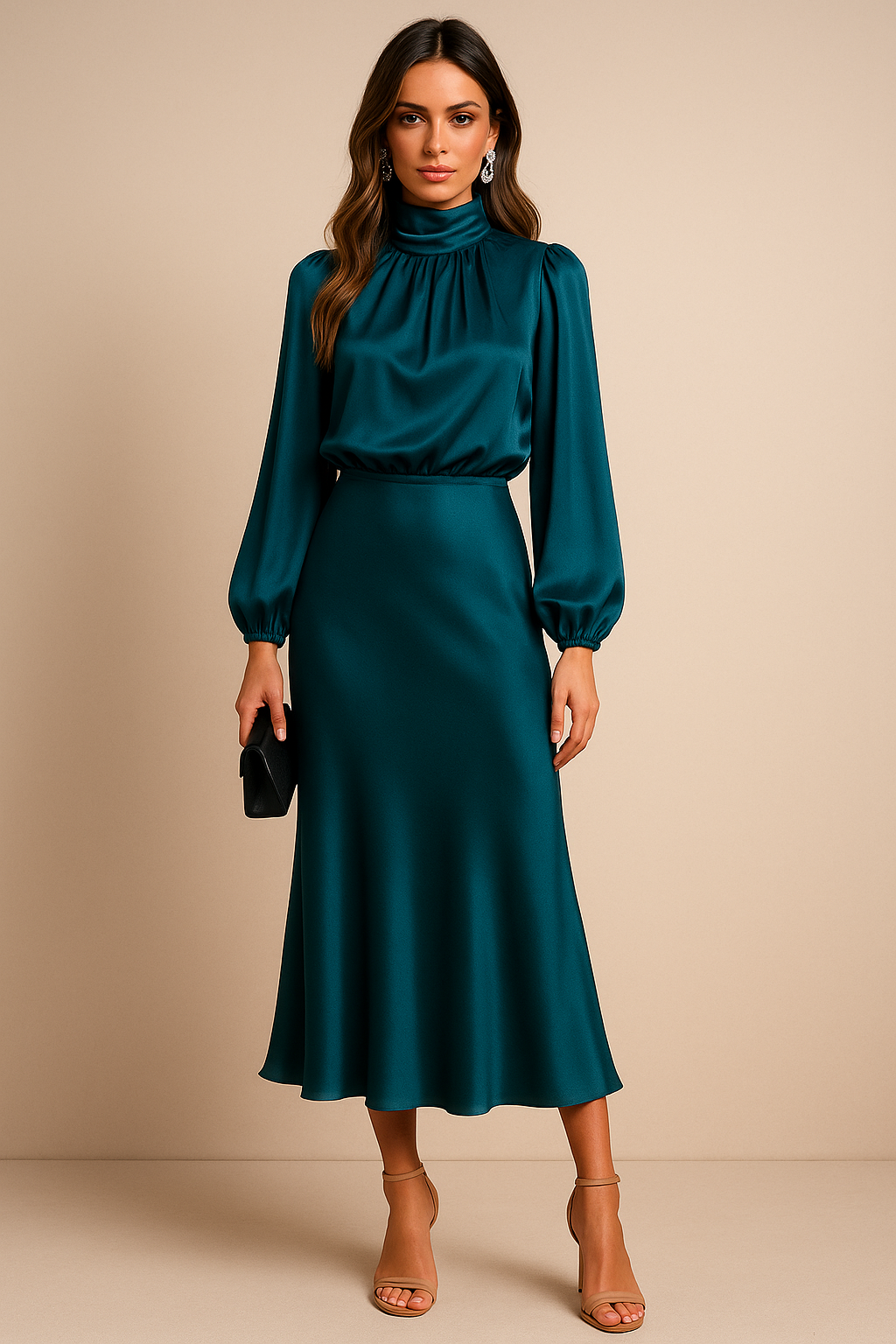 Kriz | High Waist Midi Dress - Image 24