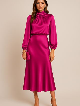 Kriz | High Waist Midi Dress - Image 16