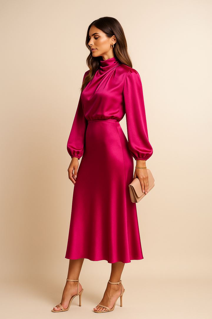 Kriz | High Waist Midi Dress - Image 9