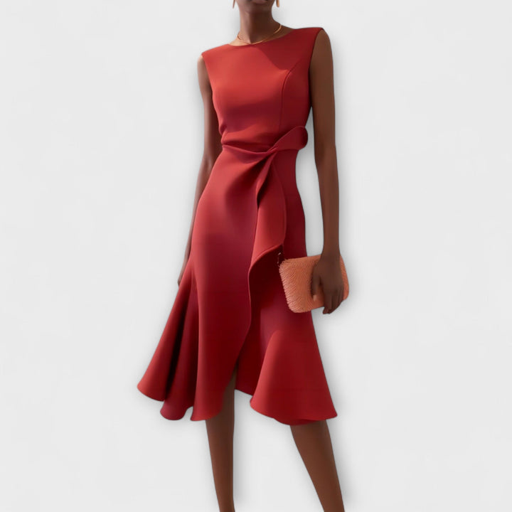 Ariane | Pleated Midi Dress - Image 1