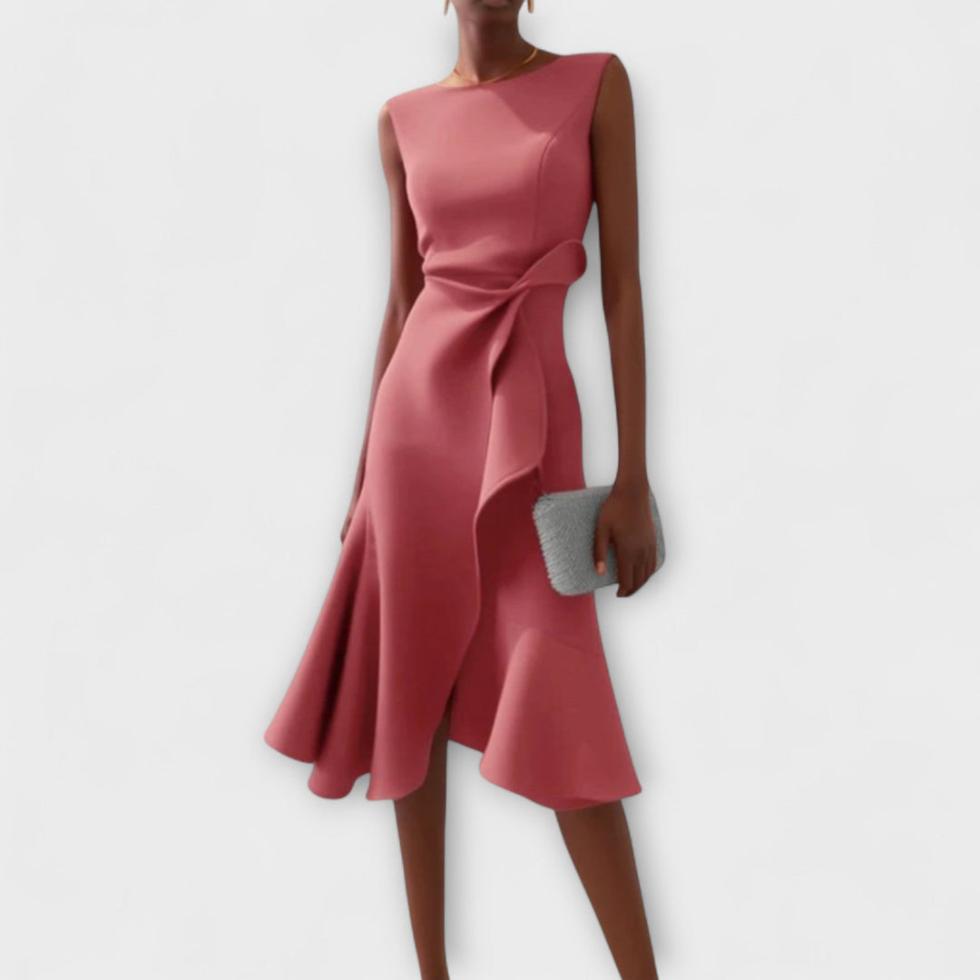 Ariane | Pleated Midi Dress - Image 4