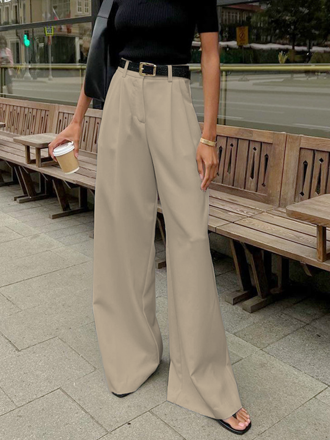 Julia | Women’s Relaxed-Fit Wide-Leg Office Pants - Image 5