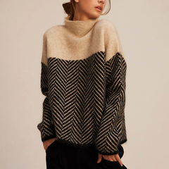 Doris | Women’s Winter Loose-Fit Knitted Sweater With High Collar 0