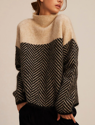 Doris | Women’s Winter Loose-Fit Knitted Sweater With High Collar 0