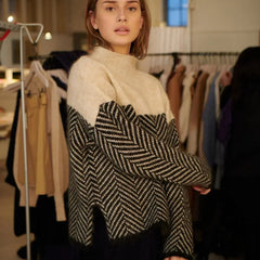 Doris | Women’s Winter Loose-Fit Knitted Sweater With High Collar 1