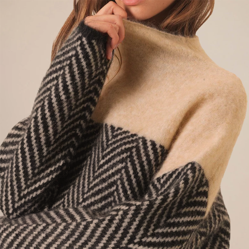 Doris | Women’s Winter Loose-Fit Knitted Sweater With High Collar 2