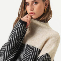 Doris | Women’s Winter Loose-Fit Knitted Sweater With High Collar 4