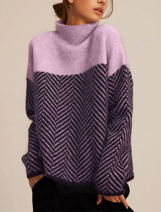 Doris | Women’s Winter Loose-Fit Knitted Sweater With High Collar 5