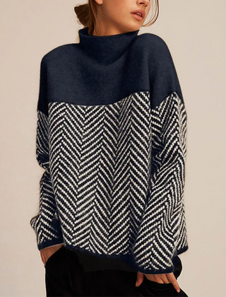 Doris | Women’s Winter Loose-Fit Knitted Sweater With High Collar 6