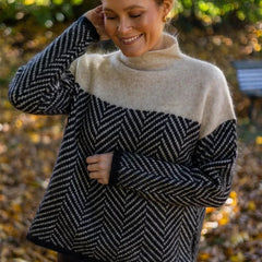 Doris | Women’s Winter Loose-Fit Knitted Sweater With High Collar 7