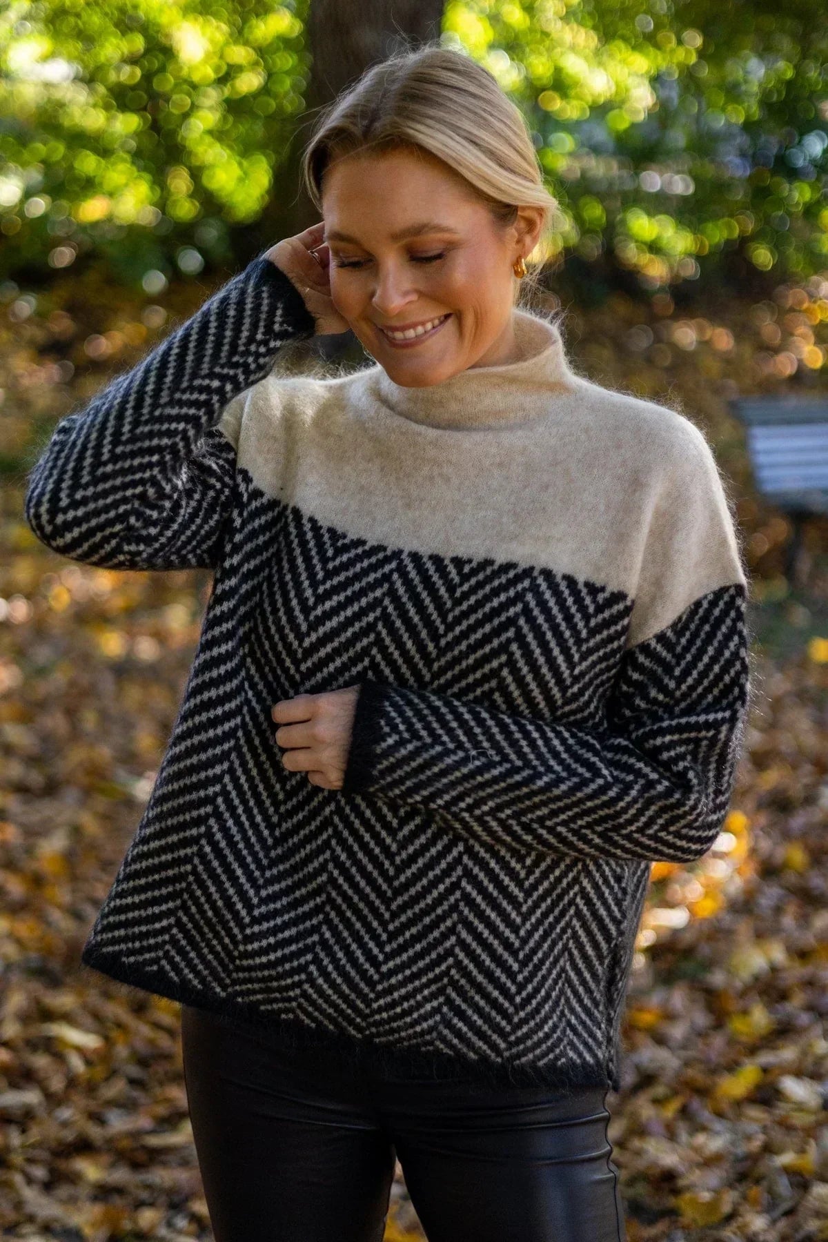Doris | Women’s Winter Loose-Fit Knitted Sweater With High Collar 7