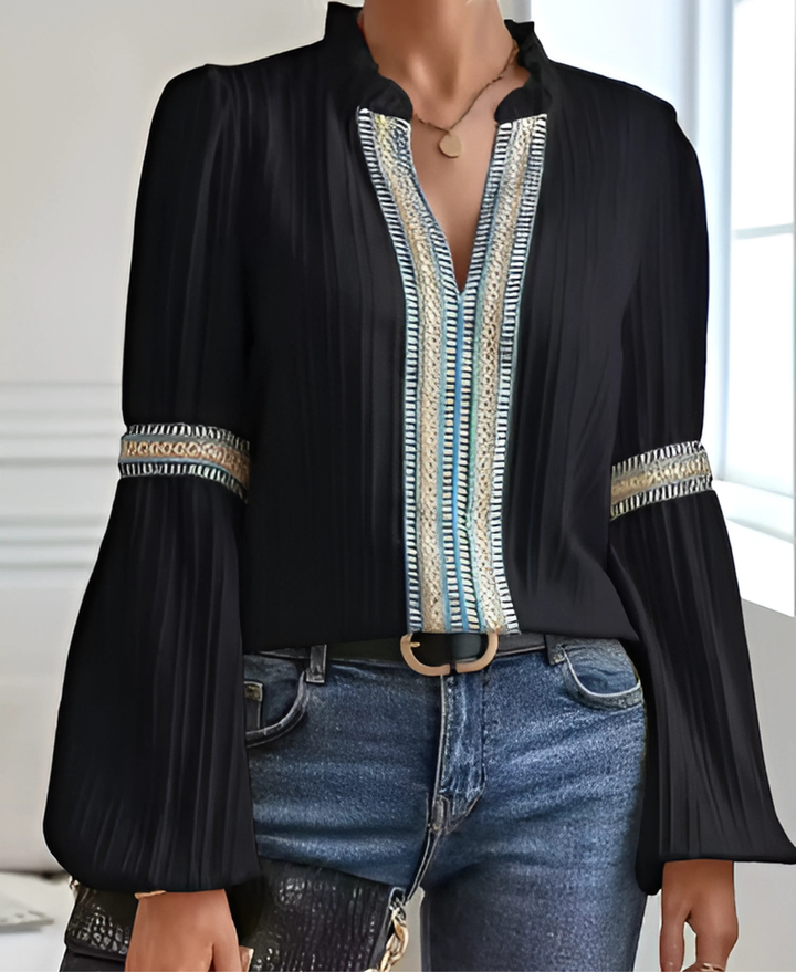 Grace | Vintage V-Neck Blouse - Image 14