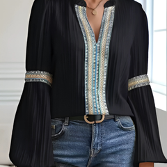 Grace | Vintage V-Neck Blouse - Image 9