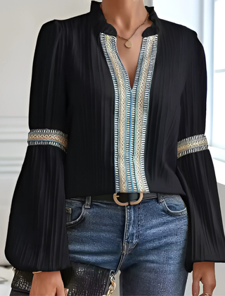 Grace | Vintage V-Neck Blouse - Image 9