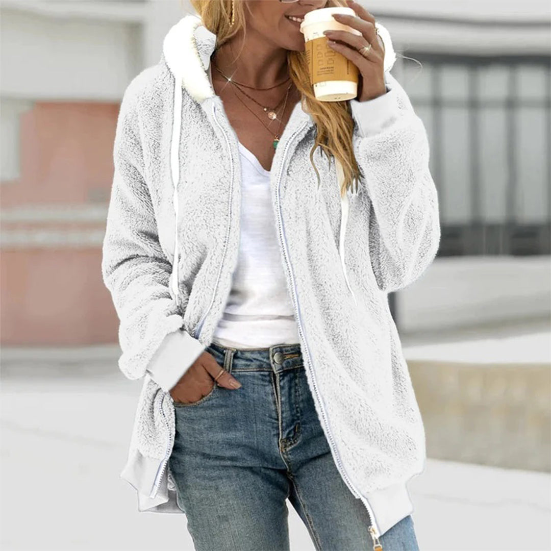 Emma | Women’s Winter Fleece Hoodie Jacket With Hood 6