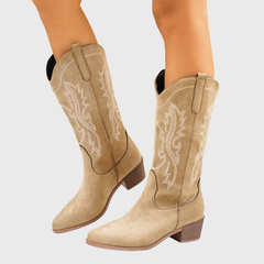 Lila | Women’s Wide Calf Cowgirl Boots With Block Heel 0