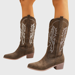 Lila | Women’s Wide Calf Cowgirl Boots With Block Heel 1