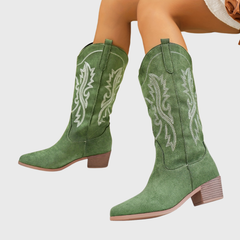 Lila | Women’s Wide Calf Cowgirl Boots With Block Heel 3