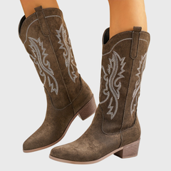 Lila | Women’s Wide Calf Cowgirl Boots With Block Heel 6