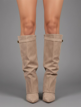Lily | Women’s Black Over-the-Knee Boots With Buckle 3