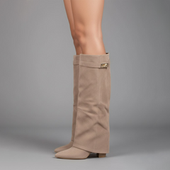 Lily | Women’s Black Over-the-Knee Boots With Buckle 4