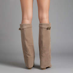 Lily | Women’s Black Over-the-Knee Boots With Buckle 5